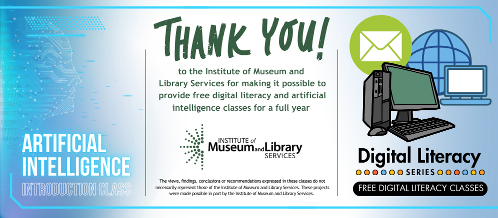 Thank you to IMLS for our programming