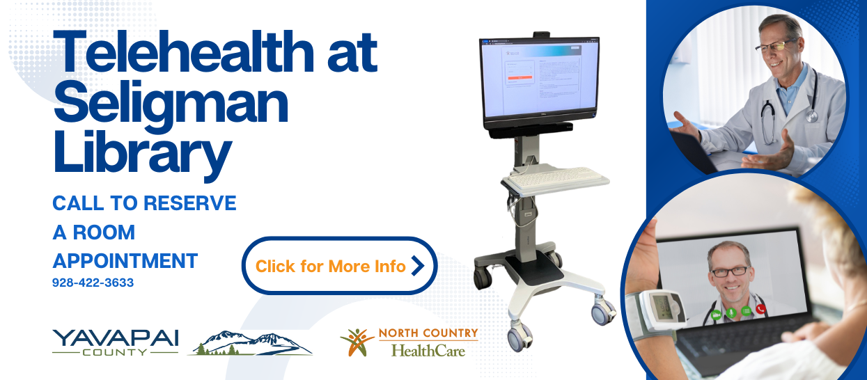 Telehealth assistance at Seligman Library 