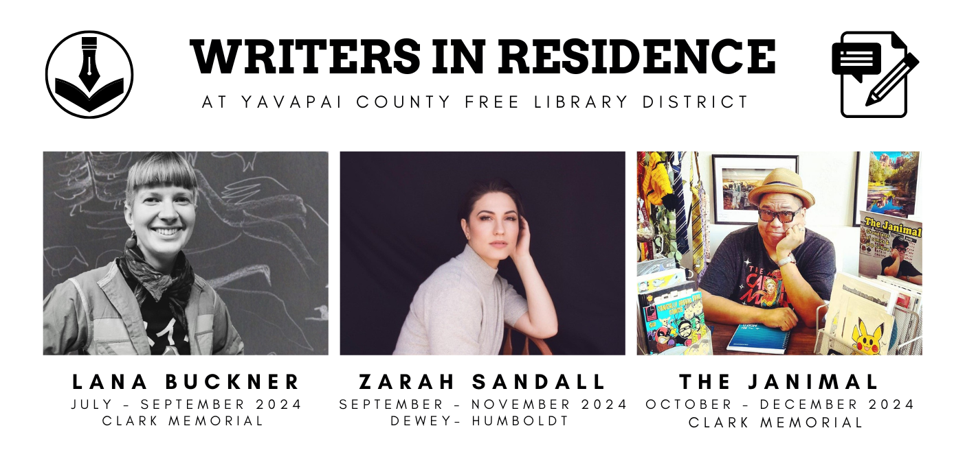 writers in residence at YCFLD Lana Buckner, Zarah Sandall, and the Janimal