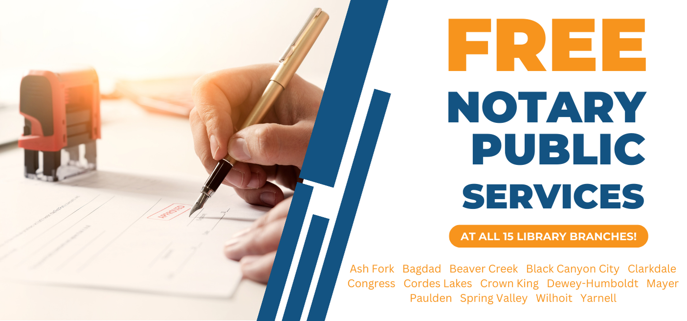 Free Notary Service available at all 15 YCFLD branches