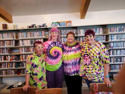 Yarnell Public Library Staff and Friends of the Yarnell Public Library with Dyed Hair